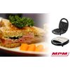 Sandwichera, 2 Sandwiches, Placas Antiadherentes, Tostado Perfecto, Acero Inoxidable, Compacta Negro/plata 750w Mpm Mop-26m