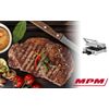 Parrilla Eléctrica Doble Contact Grill Tapa Basculante Adaptable Altura, Regulador Temperatura Plata 2000w Mpm Mgr-10m