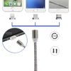 Cable Usb A Iphone/usb-c/micro-usb Magnético Carga & Sincronización - Plata