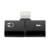 Adaptador Iphone Audio Y Carga 2 En 1 Para Iphone / Ipod / Ipad - Negro