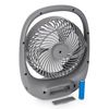 Ventilador Blaupunkt, Portátil, Recargable 1800 Mah, Usb, 3 Velocidades, Gris, Apf301