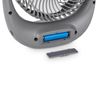 Ventilador Blaupunkt, Portátil, Recargable 1800 Mah, Usb, 3 Velocidades, Gris, Apf301