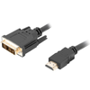 Lanberg - Cable Hdmi Macho A Dvi-d Macho De 18+1 Pin De 7.5 M De Lanberg Con Conectores Dorados Ca-hddv-10cc-0075-bk Hd11100