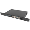 Lanberg - Switch Lanberg Rsfe-16p-2c-150 100mbps Para Rack De 19” De 18 Puertos (16 Poe Y 2 Gigabit) Ra10100