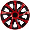 Tapacubos 14 " Negro Rojo 4 Piezas