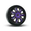 Set De 4 Tapacubos Nrm N-power Para Llantas De Acero De 14” Color Morado/negro