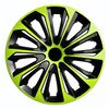 Set De 4 Tapacubos Nrm Stig Extra Para Llantas De Acero De 15” Color Verde/negro