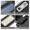 Maclean Mce447 Lámpara Led Solar Con Sensor De Movimiento Y Mando A Distancia Ip54, 5w, 2x450lm, 6500k, Li-ion 2400 Mah,