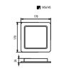 Panel Led De Techo Montaje Empotrado Slim 18w Blanco Neutro 4000k 170*170*26mm 1900lm