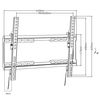 Maclean Mc-413 Soporte Para Tv, Soporte De Pared Para Pantallas 32-80", Vesa Máx. 600x400, Carga Máx. 45kg, Ajuste De Inclinación +0°~-10°