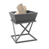 Brasero De Jardin Carré Lasy 60 Cm En Acier Noir