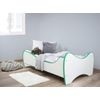 Cama Infantil Blanca Y Verde 70x140 Cm Con Somier Y Colchón Shoopy