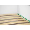 Cama Infantil Blanca Y Verde 70x140 Cm Con Somier Y Colchón Shoopy