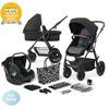 Carrito De Bebé Tres Piezas Convertible Xmoov 3 En 1 Negro De Kinderkraft