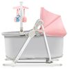 Kinderkraft Hamaca Mecedora Para Bebés 5 En 1 Unimo Rosa Claro Y Gris Kinderkraft