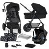 Carrito De Bebé Tres Piezas Convertible Xmoov 3 En 1 De Kinderkraft Black