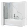 Mampara De Bañera Plegable Rea Agat-2 Chrome 80