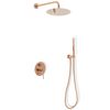 Conjunto De Ducha Emoptrado Oculto Rea Lungo Rose Oro + Box