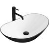 Lavabo Sobre Encimera Rea Royal White Black