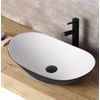 Lavabo Sobre Encimera Rea Royal White Black