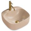 Lavabo Sobre Encimera Rea Luiza 42 Beige Mat