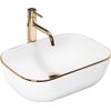 Lavabo Sobre Encimera Rea Belinda Gold Edge