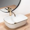 Lavabo Sobre Encimera Rea Belinda Gold Edge