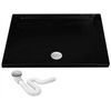 Plato De Ducha Rea Savoy Black 80x100