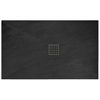 Plato De Ducha Rea Black Rock 80x120