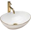 Lavabo Sobre Encimera Rea Sofia Gold Edge