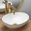 Lavabo Sobre Encimera Rea Sofia Gold Edge