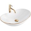 Lavabo Sobre Encimera Rea Royal Gold Edge