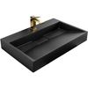 Lavabo Sobre Encimera  De Conglomerado Rea Goya 70 Black