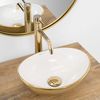 Lavabo Sobre Encimera Rea Sofia Mini Gold / White Shiny