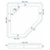 Plato De Ducha Rea Diamond White 80x80