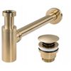 Sifón De Lavabo Rea Click-clack Universal Brushed Gold Mat