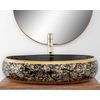 Lavabo Sobre Encimera Rea Meryl Black / Gold