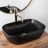 Lavabo Sobre Encimera Rea Belinda Black Marble Mat