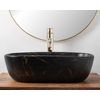 Lavabo Sobre Encimera Rea Belinda Black Marble Mat