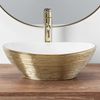 Lavabo Sobre Encimera Rea Sofia Brush Gold