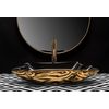 Lavabo Sobre Encimera Rea Sea Infinity Black Gold + Bonde Click-clack