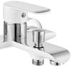 Grifo De Bañera Rea Bloom White Chrome