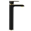 Grifo De Lavabo Rea Bloom Black  Gold High