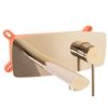 Grifo De Lavabo Empotrado Oculto Rea Oval Gold + Box