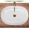 Lavabo Sobre Encimera Rea Cleo White Gold Edge