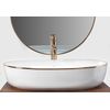 Lavabo Sobre Encimera Rea Cleo White Gold Edge