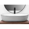 Lavabo Sobre Encimera Rea Cleo White Black Edge