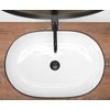 Lavabo Sobre Encimera Rea Cleo White Black Edge