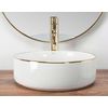 Lavabo Sobre Encimera Rea Sami Gold Edge