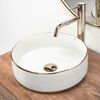 Lavabo Sobre Encimera Rea Sami Gold Edge